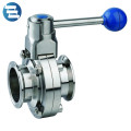 12 Positions Handle Thread Stainless Steel Sanitary Butterfly Valve